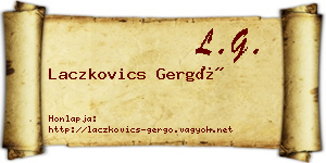 Laczkovics Gergő névjegykártya